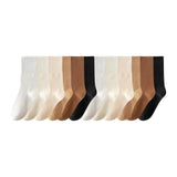 Maxbell 6 Pair Mid Calf Socks Stocking Elastic for Outdoor Activities Leisure Casual for Adults Women Mixed Color