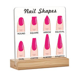 Maxbell Nail Shape Display Stand Clear Small Photo Props Standing Nail Room Supplies