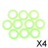 Maxbell 4x10 Pieces/Pack Silicone Luminous Ring Night Fishing Tent Nail Safety Signs L