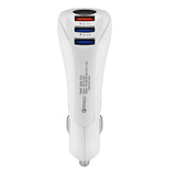 Maxbell 2x3 Port USB Car Fast Charger Rapid Car Power Universal Adapter QC3.0 White