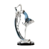 Maxbell Bailarinas Dancer Sculpture Home Decoration Art for Bedroom Book Shelf Table Blue
