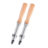 Maxbell 2Pcs Hole Cutter Professional Wood Handle Sculpting Tool Pumpkin Carving Kit