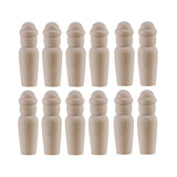 Maxbell 40 Piece Unfinished Wood DIY Family People Wooden Peg Dolls Bodies 60mm 35mm