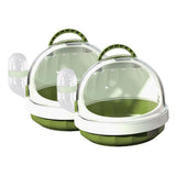 Maxbell 2x Hamster Carrier Cage Pet Outgoing Cage for Dwarf Hamster Outdoor Squirrel Green