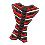 Maxbell Motorcycle Gas Tank Sticker 3D Rubber Accessories Oil Tank Fish Bone Sticker Red
