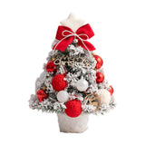 Mini Christmas Tree with Light Tabletop Decoration for Porch Cabinet Balcony 35cm 13.78inch Red