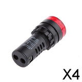 Maxbell 4xLED Flash Alarm Indicator Signal Lamp with Buzzer AD16-22SM 24V Red
