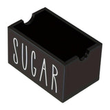 Maxbell Sugar Packet Holder Rustic Organizer 20 Packets for Kitchen Restaurant Table Black