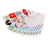 Maxbell 12Pc 2018 Christmas Series Gold Stamping Self Adhesive Sticker  Santa Claus