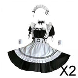 Maxbell 2xMaid Costume Maid Dresses Classic Sweet Lolita Japanese Anime Maid Outfit XL