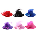 Maxbell 6Pcs Fashion Lady Bowler Doll Hat Caps for28-30cm Barbie Doll Clothes Accs