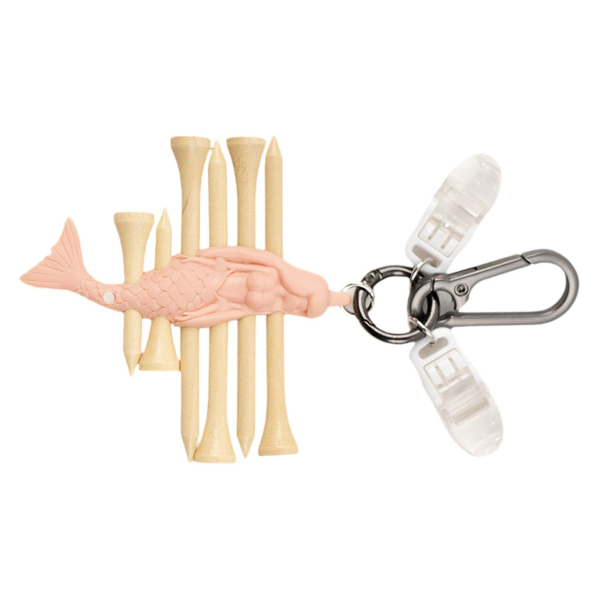 Portable Golf Tee Holder Carrier Versatile Lightweight with Transparent Clip Mermaid