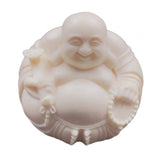 Maxbell Wood Carving Maitreya Sitting Statue Handmade Tabletop Sculpture for Bedroom