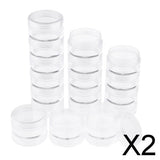 Maxbell 2x18x Empty Plastic Storage Box Beads Pills Storage Container w/ Screw Lids