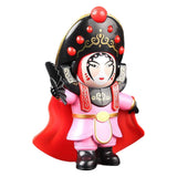 Maxbell Chinese Opera Doll Statue Traditional for (Four Random Face) Souvenir Gifts pink