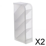 Maxbell 2xPencil Dispenser Desk Stationery Organizer 4 Layer for Home Office Organizer white oblique