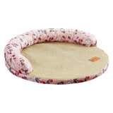 Maxbell Summer Cooling Dog Bed Summer Pet Mat Cooling Pets Nest for Dogs Puppy Kitten L and Pink