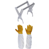 Maxbell Beekeeping Veil Long Sleeves Suit Smock + Bee Hive Frame Holder Lifter Grip Tool