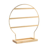 Maxbell Earring Stand 3 Layers Earrings Organizer for Selling Women Hanging Earrings Gold