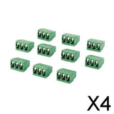 Maxbell 4x10pcs 3Pin Plug-in Terminal Block DG128 Screw KF128-3P Pitch 5.08MM 300V/10A