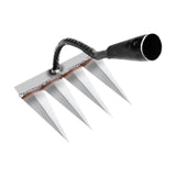 Maxbell Garden Hand Rake Metal Weeding Rake for Loosening Planting Farm Tilling Soil 16.5x13.5x28cm with 4 Tines