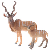 Maxbell 2pcs Mini Antelope Model, Lifelike Wild Animal Figurines, Kids Toy Desktop Ornaments - Aladdin Shoppers