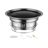 Maxbell Round Barbecue Grill Furnace Outdoor Grill for Backyard Outdoor Indoor Beach Style D
