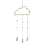 Maxbell 2Pcs Nordic Planet Cloud Raindrop Star Kid Room Wood Wall Hanging Home Decor