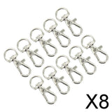 Maxbell 8xPhenovo 10pcs Swivel Trigger Snap Hooks Silver 12mm x 30mm