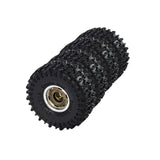 Maxbell 4Pcs RC Car Wheels and Tires 1.0" RC Crawler Car Tires for SCX24 1:24 RC Car Brown