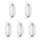 Maxbell 5Pcs Cabinet Auxiliary Handles Open Sliding Door Handles for Bathroom Closet White