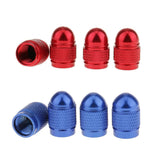 Maxbell 8 Pieces Red Blue Aluminum Bullet Tire Valve Stem Air Port Cover Cap - Aladdin Shoppers