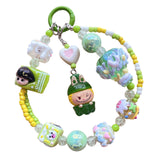 Maxbell Keychain Doll Collectible Toys Bag Pendant Doll for Boys Girls Gift Children Green