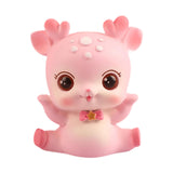 Mini Deer Statue Cute Cartoon Animal Sculpture for Office Cabinet Shelf Style B