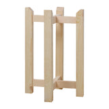 Maxbell Plant Shelf Wood Portable Planter Rack for Potted Plants Living Room Balcony Beige Double Layer