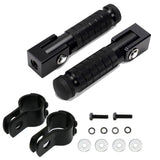Maxbell Generic Motorcycle Foot Pegs Foldable Practical Footpegs for Motorcycle Black