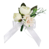 Maxbell 2pcs Wedding Groom Bridal Artificial Flower Corsage Brooch Pin Europe Retro