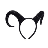 Maxbell Antelope Horns Headband Unique Hair Band for Festival Masquerade Theme Party Black