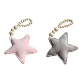 Maxbell 2x Wooden Tassel Pendant Bed Net Curtain Tieback Hanging Ornament  Pink Star