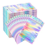 Maxbell 500 Pieces Holographic Resealable Bags 4x6 inch Organization Smellproof Bags