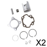 Maxbell 2xPiston Ring Kit Gasket Pin Bearing Set for Yamaha PW50 PW 50 Motorcycle