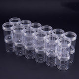 24 Pieces Bead Container Clear Plastic Storage Jar Set for Nail Arts Crafts