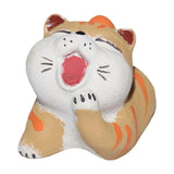 Maxbell Cat Tea Pet Ornament Artwork Collectable Sculpture for Bookcase Gift Bedroom