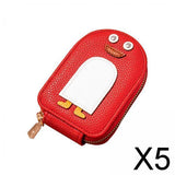 Maxbell 5xCredit Card Holder Purse Change Pouch for Dating Travel Valentines Day Gifts Red