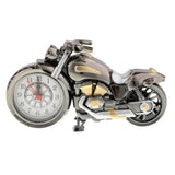 Maxbell 2 Pieces Retro Motorcycle Clock Sculpture Motorbikes Model Art Craft Decor