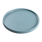 Maxbell 13.62inch Round Serving Tray Tableware Cup Holder for Bar Buffet Dining Room Blue