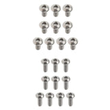 Maxbell 20Pcs GR1 Titanium Alloy Hexagon Button Head Cap Bolts Screws M3x6mm&M3x8mm