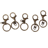 Maxbell 10pcs Trigger Clasp Swivel Clip Key Ring Bag Charms Finding for Keyring Hook
