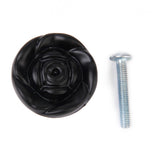 Maxbell 2 x Black Rose Cabinet Drawer Bin Door Furniture Knob Handle Pull Hardware DIY