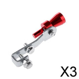 Maxbell 3xMuffler Exhaust Pipe Turbo Sound Whistle Simulator Whistler Red Size S
